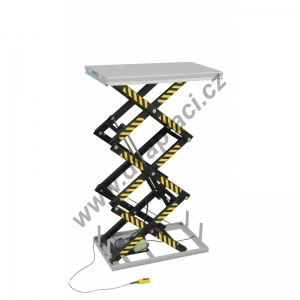 Hydraulický zvedací stůl HT10, nosnost 1000 kg, zdvih 3000 mm, rozměr 1700x1000 mm