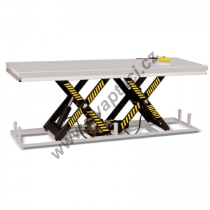Hydraulický tandemový zvedací stůl, nosnost 2000 kg, zdvih 1000mm, rozměr plošiny 2500x820 mm