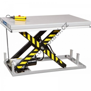 Hydraulický zvedací stůl HV11-46, nosnost 1000 kg, rozměr 1400x650 mm, zdvih 1050 mm