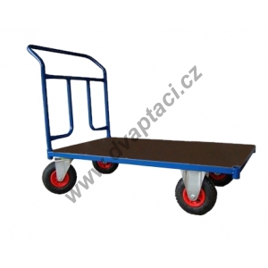 Plošinový vozík 1BRS 1000x600 mm, nosnost 250 kg, pevné madlo