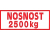 Štítek nosnost 2500kg - zobrazit detail zboží