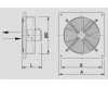 Nástěnný axiální ventilátor  WOO 23/18